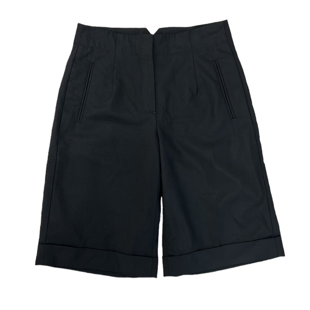 Theory Black cuffed Bermuda high waisted Dress Shorts Women’s Size 4